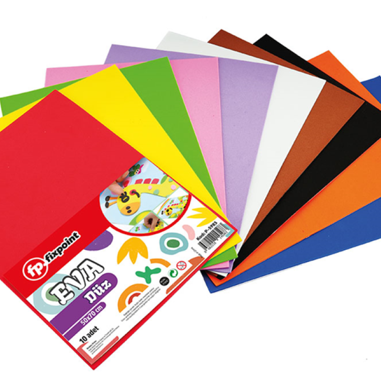 FİXPOİNT P-5983 EVA DÜZ 50X70 10LU KARIŞIK