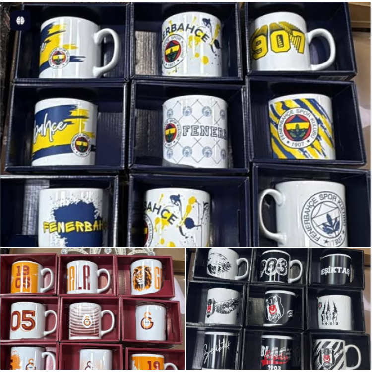 TARAFTAR SERAMİK KUPA BARDAK FB/BJK/GS