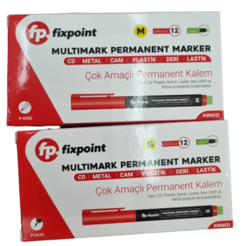 FİXPOİNT P-0370 KIRMIZI-S PERMANENT SİLGİLİ CD ASETATLI KALEM (BOX12) FİXPOİNT P-0370 KIRMIZI-S PERMANENT SİLGİLİ CD ASETATLI KALEM (BOX12)