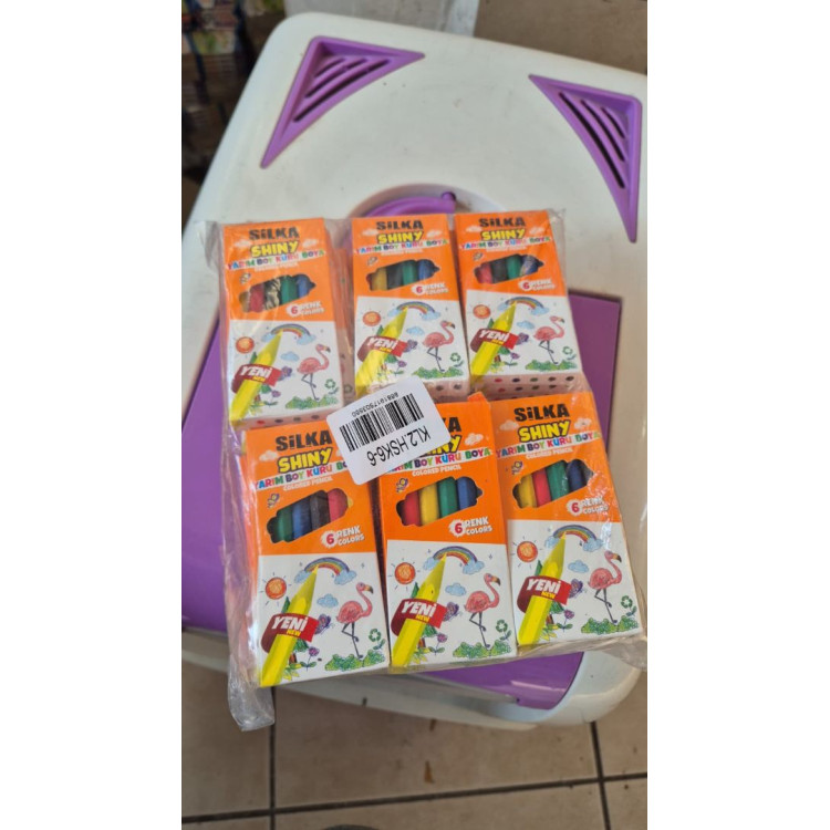 SİLKA KL2.HSK6-6 SHINY KISA KURU BOYA 6 RENK 36'LI