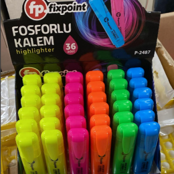 FİXPOİNT P-2487 FOSFORLU İŞARET KALEM 36LI  FİXPOİNT P-2487 FOSFORLU İŞARET KALEM 36LI