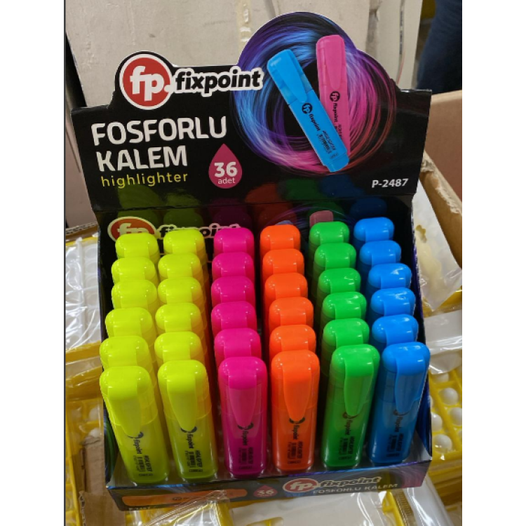 FİXPOİNT P-2487 FOSFORLU İŞARET KALEM 36LI