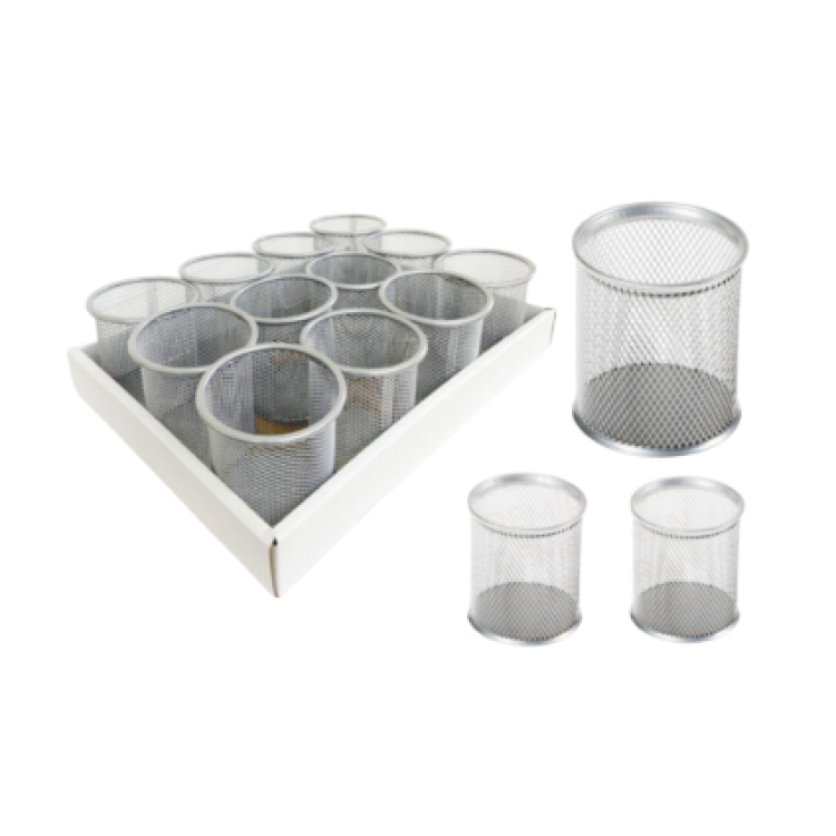 GLOBOX 2986 GRİ FİLE METAL TEKLİ KALEMLİK (BOX12)