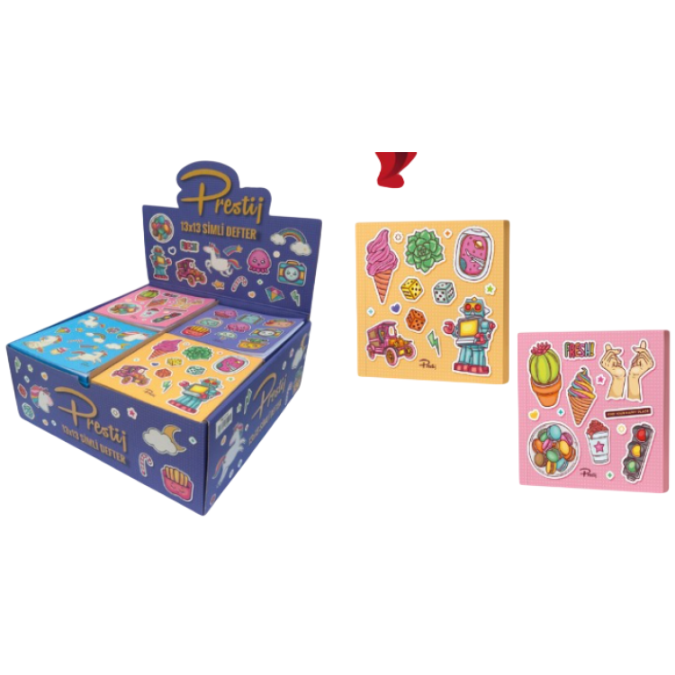 PRESTİJ PRJ-010 13X13 SİMLİ DEFTER 48'Lİ 168SY