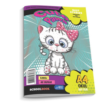 A4 METOD DEFTERİ 40YP KARTON KAPAK KARELİ (BOX12) *DF