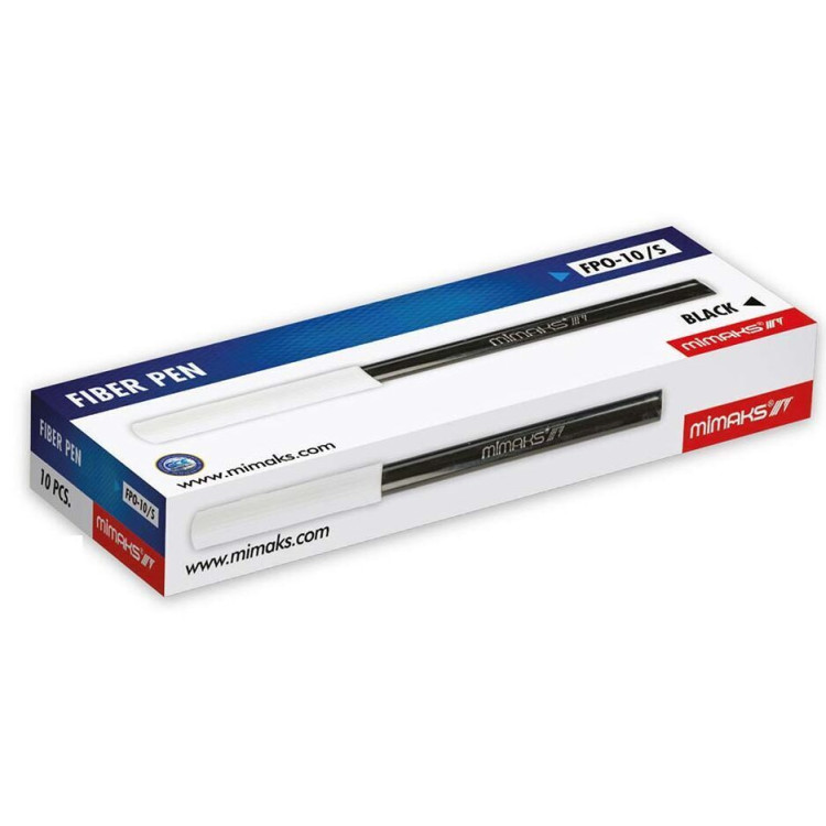 MİMAKS FPO-10M OFİS KEÇELİ KALEM SİYAH 10LU