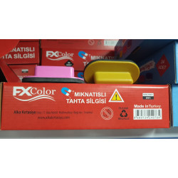 Fx Color Mıknatıslı Tutmalı Tahta Silgisi (BOX24)