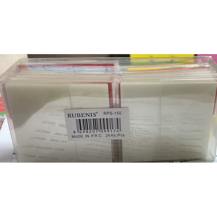 RUBENİS RPS-150 ŞEFFAF 50YP TRANSPARAN 76X76 POST-İT 24LÜ *k