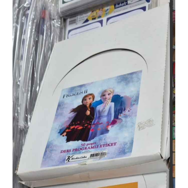 KESKİN FROZEN II DERS PROG. ETİKET 3LÜ PK:50Lİ *400 ^