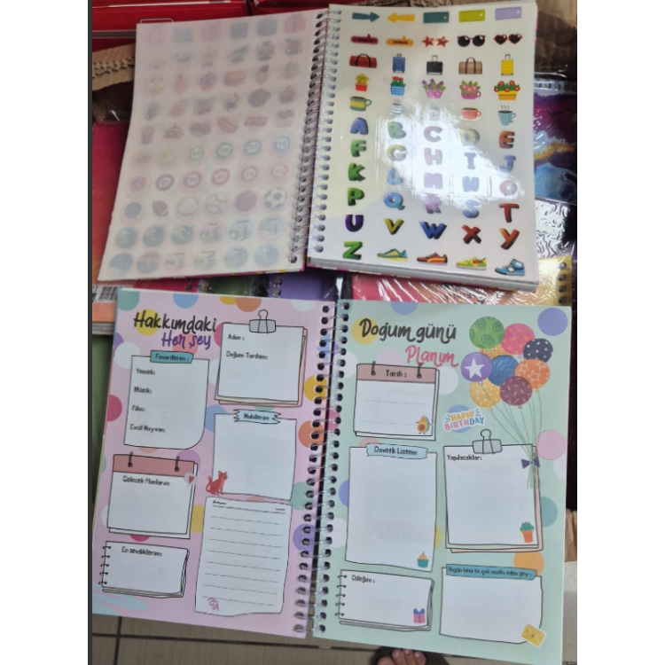 UFEN SÜRESİZ ZAMANSIZ AJANDA TELLİ SPİRALLİ