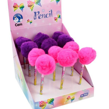 DOLPHIN POP-902 PELUŞ PONPON GEÇMELİ KALEM 12Lİ YUMURTLAYAN DOLPHIN POP-902 PELUŞ PONPON GEÇMELİ KALEM 12Lİ YUMURTLAYAN