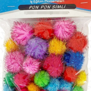 ALSA SİMLİ PONPON 3 BOY KARIŞIK 12Lİ (10MM-40AD/20MM20AD/30MM10AD) #2