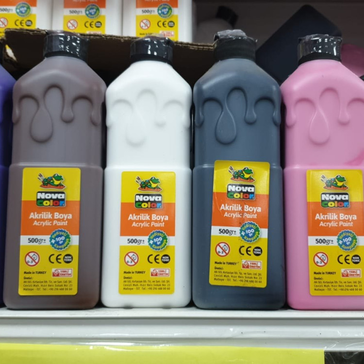 NOVACOLOR AKRİLİK BOYA 500GR SARI NOVACOLOR AKRİLİK BOYA 500GR SARI