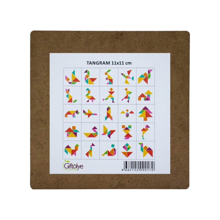 TANGRAM AHŞAP ORTA BOY 14X14 CM