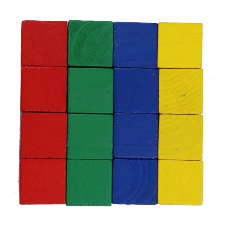 A0029 Ahşap Renkli Küp 30x30 mm*120