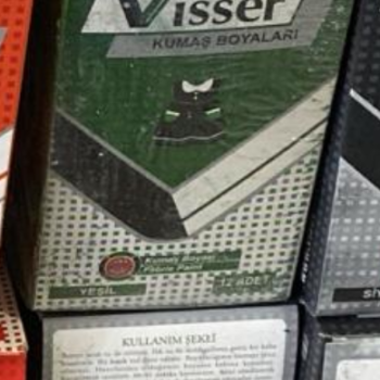 Toz Kumaş Boyası 12gr (BOX12) YEŞİL Toz Kumaş Boyası 12gr (BOX12) YEŞİL