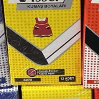 Toz Kumaş Boyası 12gr (BOX12) sarı Toz Kumaş Boyası 12gr (BOX12) sarı
