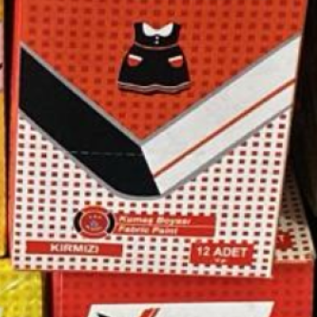 Toz Kumaş Boyası 12gr (BOX12) kırmızı Toz Kumaş Boyası 12gr (BOX12) kırmızı