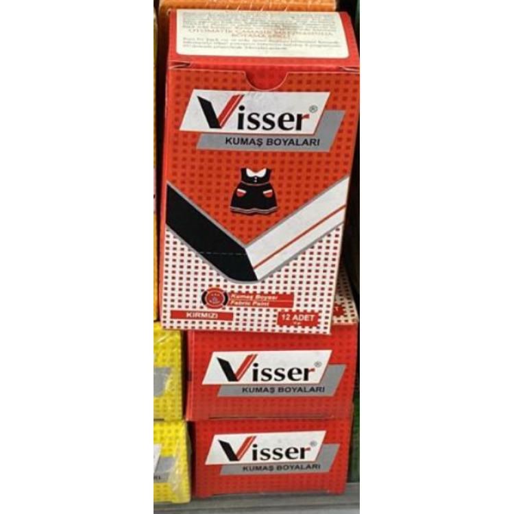 Toz Kumaş Boyası 12gr (BOX12) kırmızı