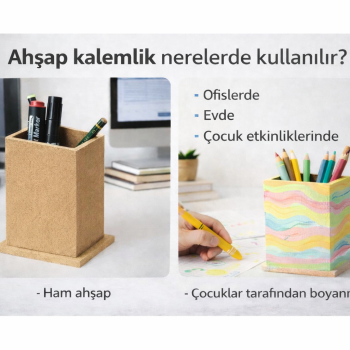 AHŞAP KALEMLİK BOYANABİLİR