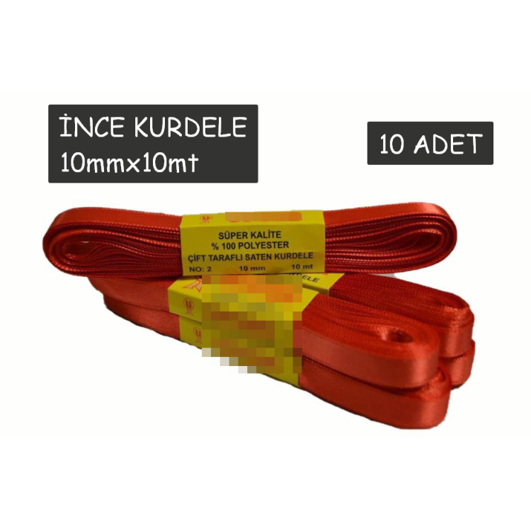 İnce Kurdele 10MM 10M (10Lu)