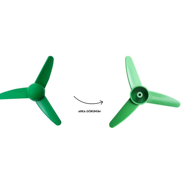 Rüzgar Türbini Pervanesi Renkli Deney