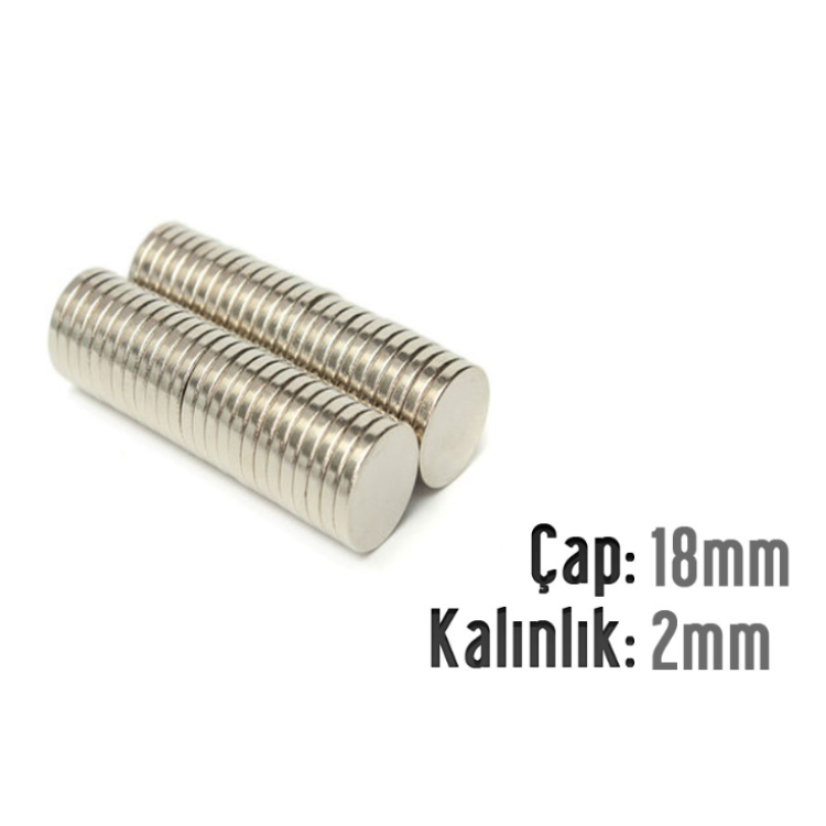Neodyum Mıknatıs 18x2 mm Adet