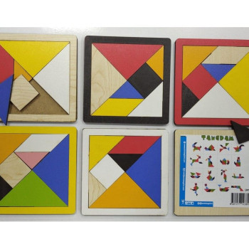 TANGRAM AHŞAP ORTA BOY 14X14 CM