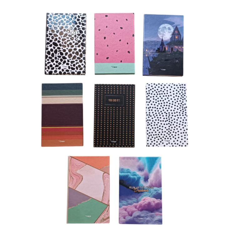 BYCAPPİ 14*21 ÇİZGİLİ DESENLİ SERT KAPAK NOT DEFTERİ KARIŞIK