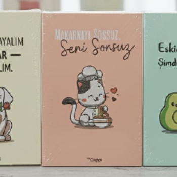 BYCAPPİ 14*21 SÖZLÜ 160SY ÇİZGİLİ SERT KAPAK NOT DEFTERİ 12 MODEL