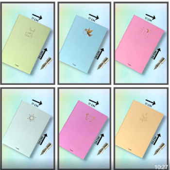 BY CAPPİ 17*24CM PASTEL RENKLER ÇİZGİLİ 160SY SERT KAPAK NOT DEFTERİ