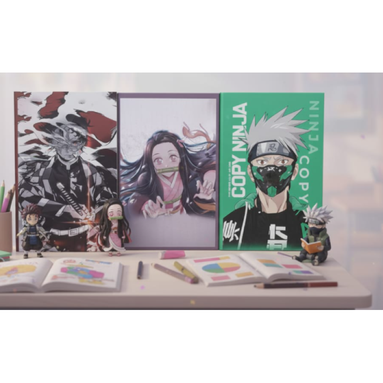 BYCAPPİ 14*21CM ANİME 80YP ÇİZGİLİ SERT KAPAK NOT DEFTERİ KARIŞIK MODEL