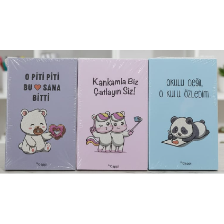 BYCAPPİ 14*21 SÖZLÜ 160SY ÇİZGİLİ SERT KAPAK NOT DEFTERİ 12 MODEL