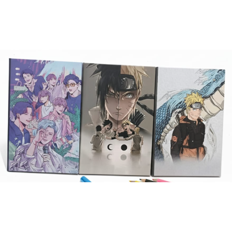 BYCAPPİ 14*21CM ANİME 80YP ÇİZGİLİ SERT KAPAK NOT DEFTERİ KARIŞIK MODEL