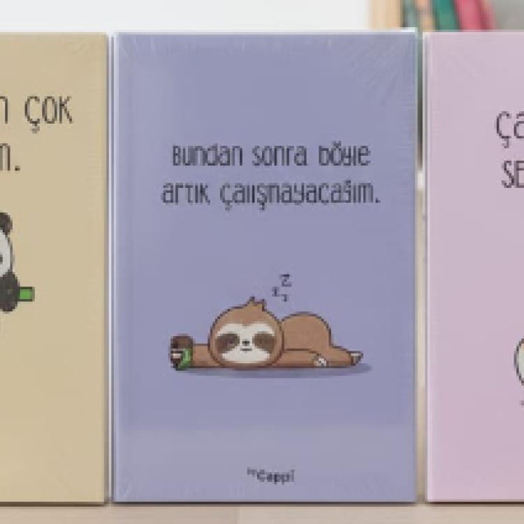 BYCAPPİ 14*21 SÖZLÜ 160SY ÇİZGİLİ SERT KAPAK NOT DEFTERİ 12 MODEL