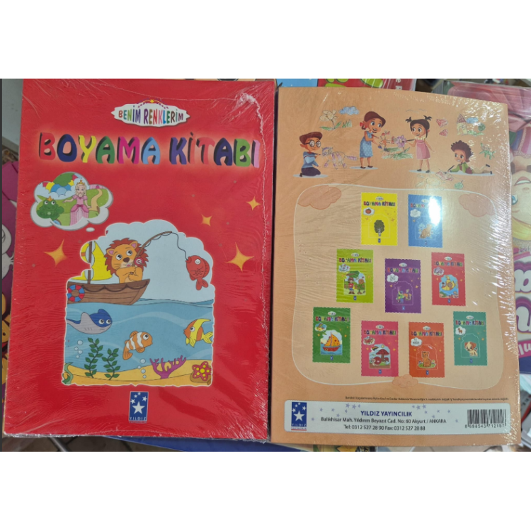 YILDIZ BENİM RENKLERİM ÖRNEKLİ BOYAMA KİTABI 16SYF 10'LU *30