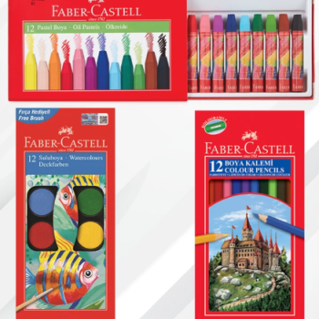 FABER KURU-SULU-PASTEL 3 LÜ BOYA SETİ