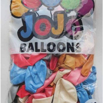 JOJO 12 İNÇ METALİK BALON KARIŞIK 100LÜ JOJO 12 İNÇ METALİK BALON KARIŞIK 100LÜ