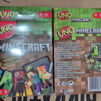 UNO OYUN KARTI MİNERAFT UNO OYUN KARTI MİNERAFT
