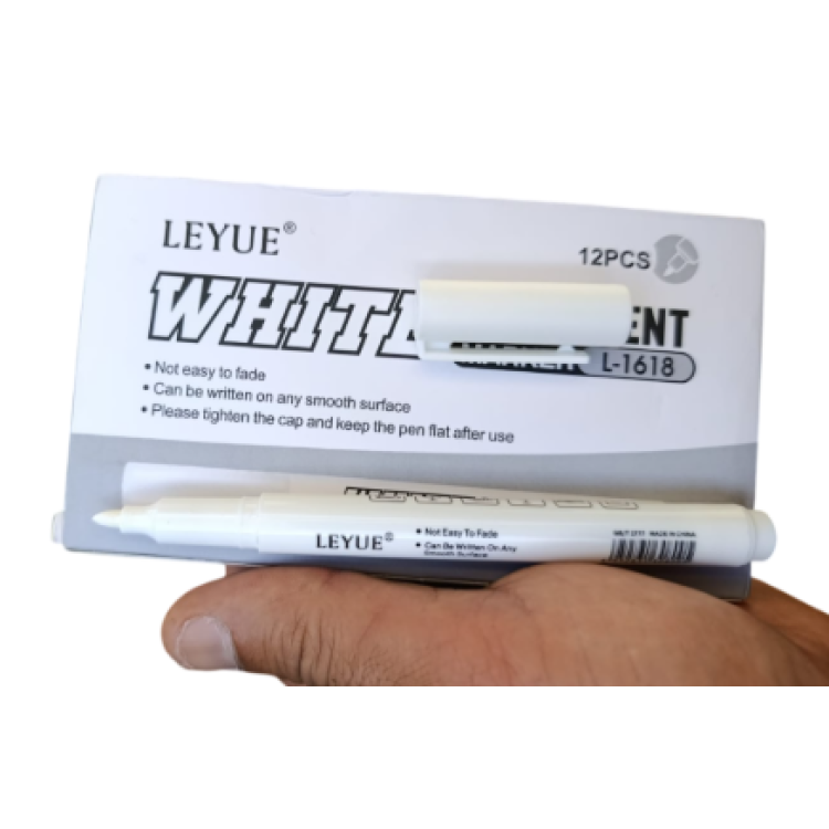 LEYUE SİYAH DEFTER - DEMİRCİ KALEMİ BEYAZ PAİNT MARKER 12Lİ (3PAKET AL 4PAKET GÖNDERELİM)