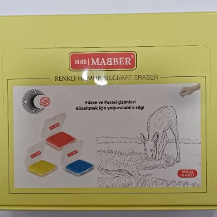 MABBER MHR-22 HAMUR SİLGİ RENKLİ 18Lİ