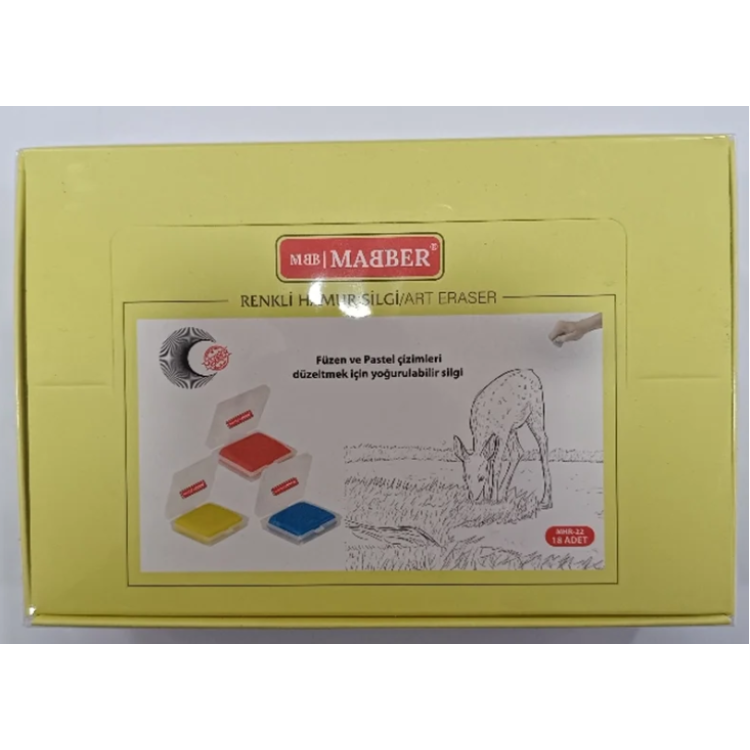 MABBER MHR-22 HAMUR SİLGİ RENKLİ 18Lİ