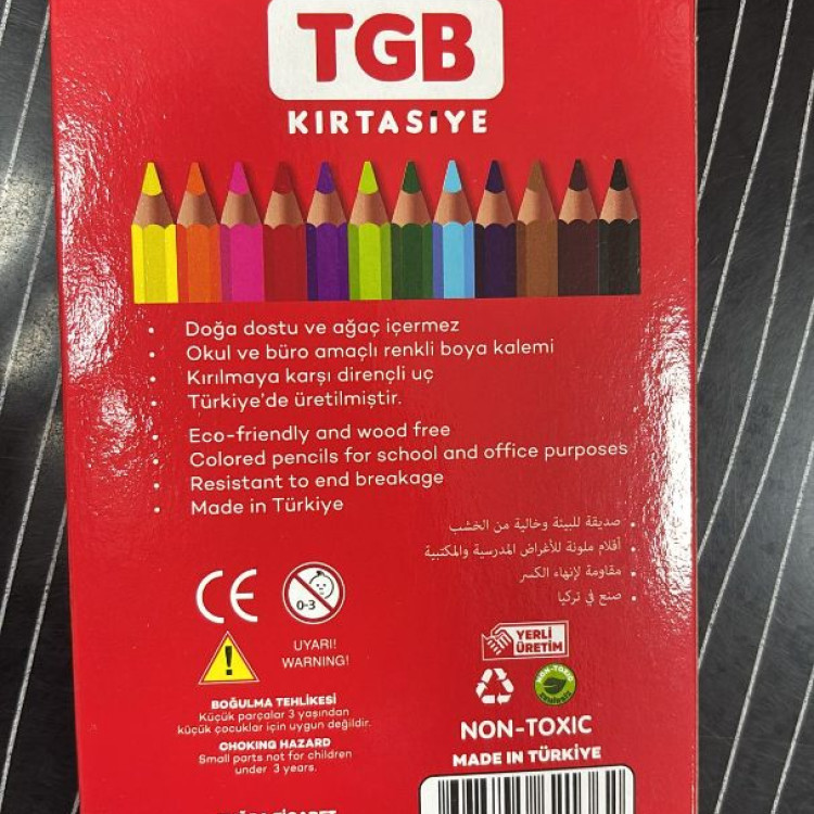 TGB-1000 KURU BOYA JUMBO 12 RENK