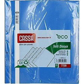 CASSA 7730 MAVİ TELLİ DOSYA 50'Lİ