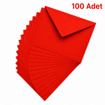 13X18 DAVETİYE ZARFI KIRMIZI 100'LÜ 13X18 DAVETİYE ZARFI KIRMIZI 100'LÜ