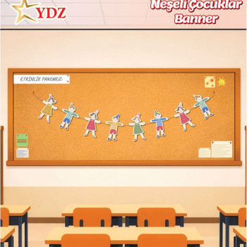 DEKORATİF BANNER NEŞELİ ÇOCUKLAR