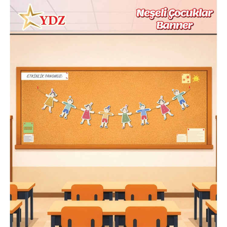DEKORATİF BANNER NEŞELİ ÇOCUKLAR
