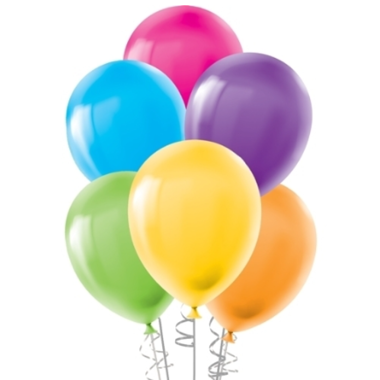 BALON KARIŞIK RENK  (POŞET10) -KEY *23nisan