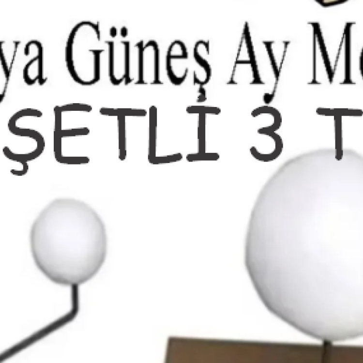 Güneş Dünya Ay Sistemi Modeli 3lü (POŞET) -C15