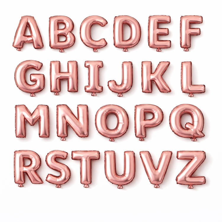 HARF 40 İNC ROSEGOLD RENK FOLYO BALON 100 CM (30LUSET)